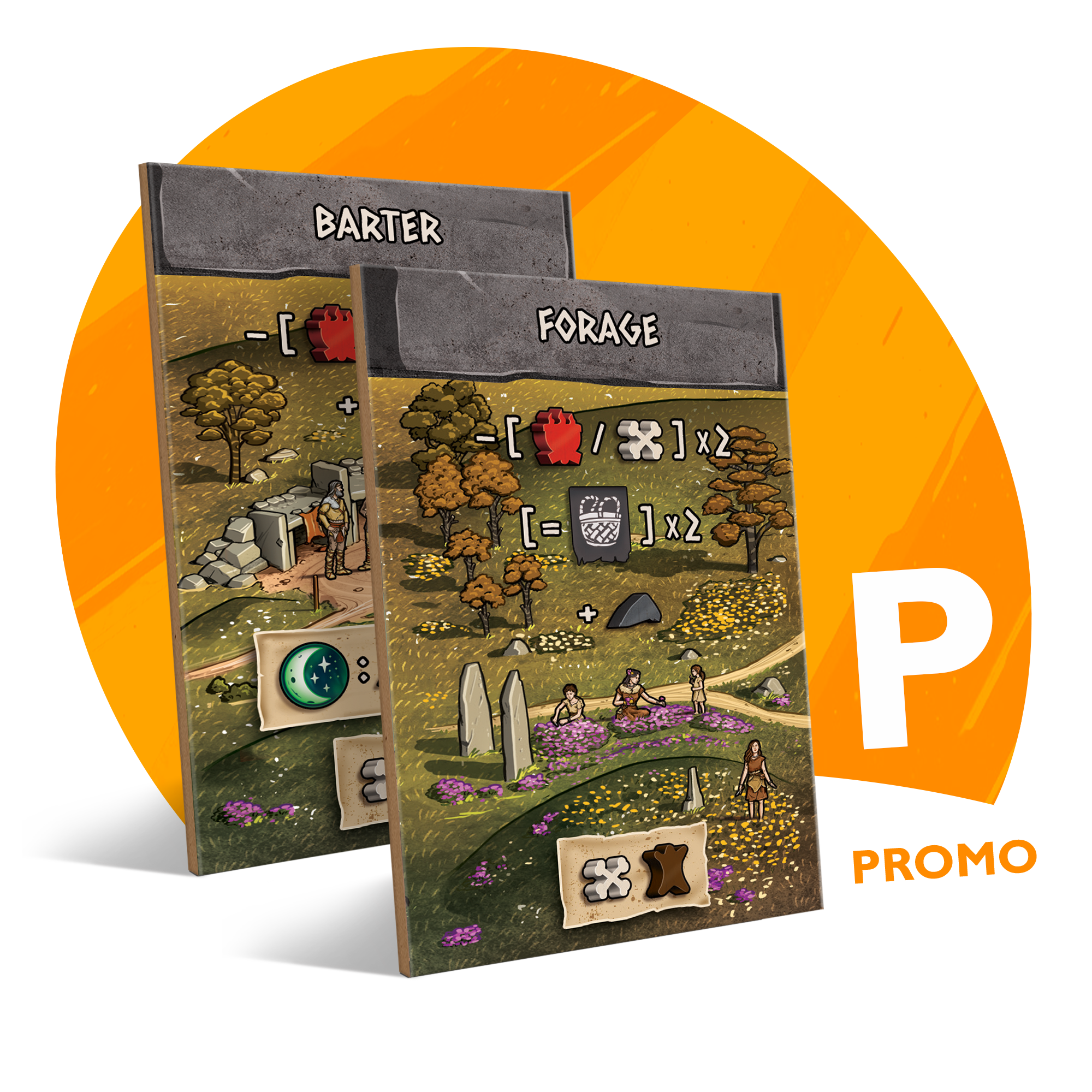 Skara Brae: Action Tiles - Barter & Forage